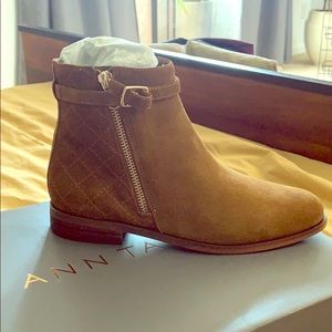 Coffee Color Ankle Booties - BRAND NEW